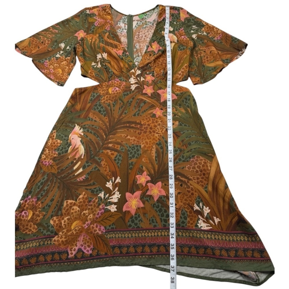 Farm Rio Tropical Jungle Mid Cutout Dress - Picture 11 of 14